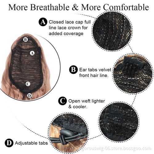Vigorous Synthetic 24 inch Body Wave Drawstring Ponytail with 2 Plastic Combs Ponytail Extensions for African American Women
